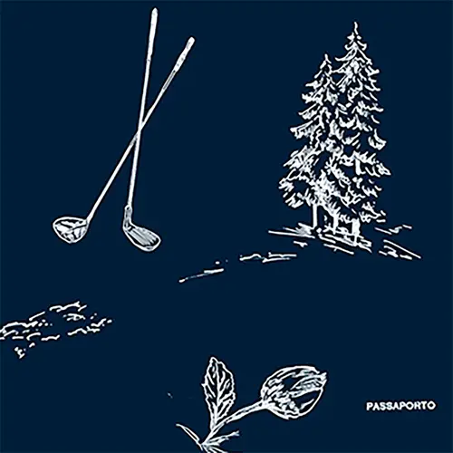 ライン_ゴルフ風景の柄アイコン